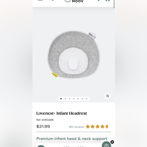 Babylon love nest + baby head support help with flat heads memory foam - Picture 2 of 2